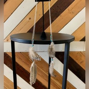 Handcrafted feather earrings